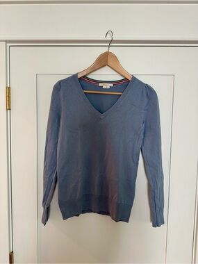 Boden V-Neck Women’s Sweater in Slate Blue